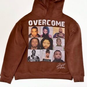 Brown Hip-Hop Streetwear Hoodie